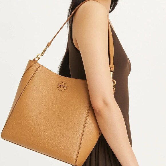 NWT ✅Tory Burch MCGRAW Bucket Bag ~ #158499-0624 ~ TIRAMISU ~ NWT & DUST BAG - Picture 12 of 17